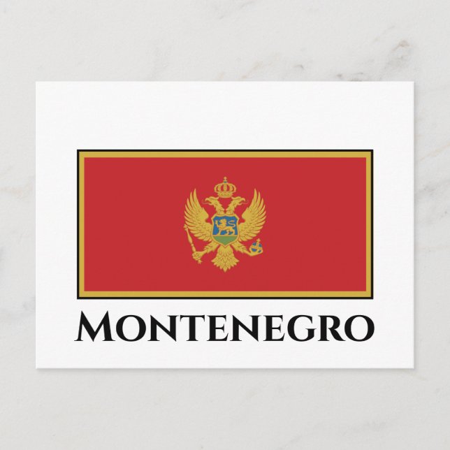 Carte Postale Drapeau du Monténégro (Devant)