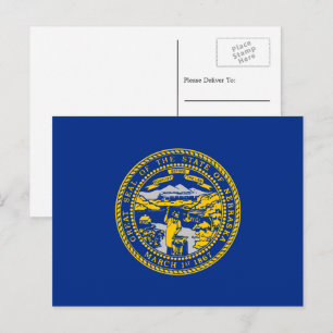 Carte Postale Drapeau du Nebraskan, drapeau du Nebraska