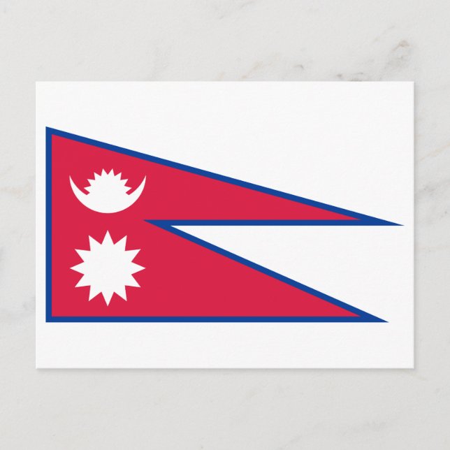 Carte Postale Drapeau du Népal (Devant)