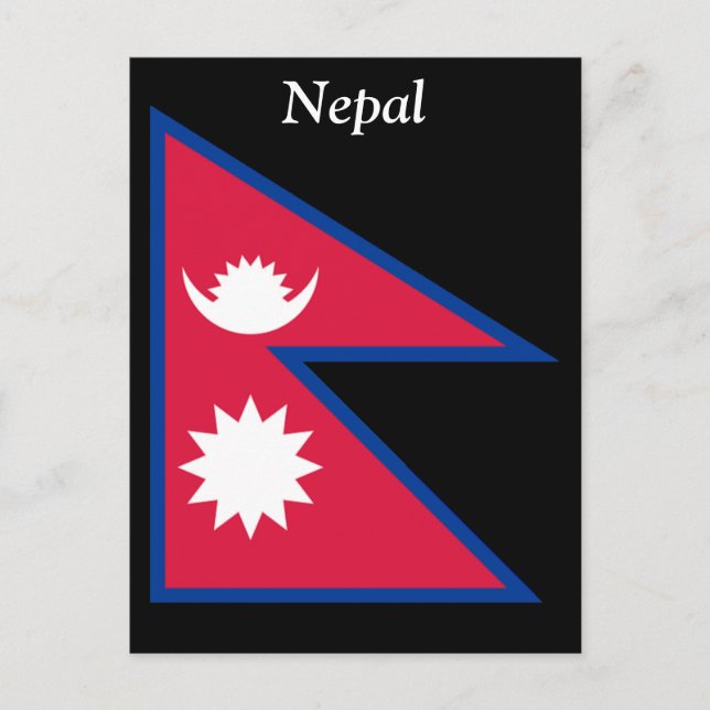 Carte Postale Drapeau du Népal (Devant)
