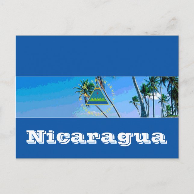 Carte Postale Drapeau du Nicaragua (Devant)