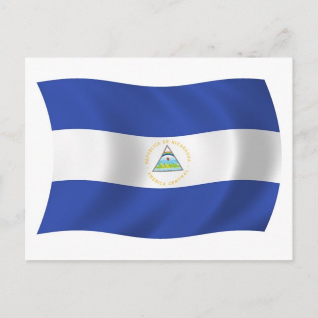 Carte postale drapeau du Nicaragua (Devant)