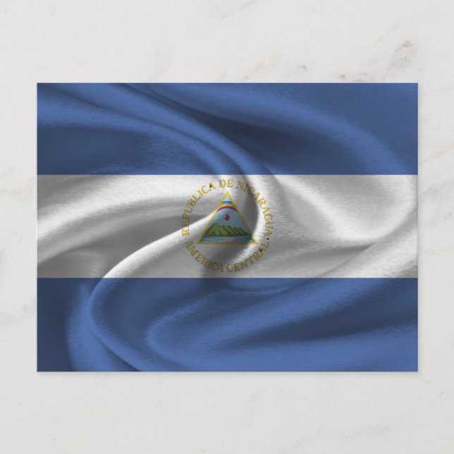 Carte Postale Drapeau du Nicaragua (Devant)