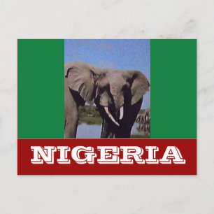 Carte Postale Drapeau du Nigeria