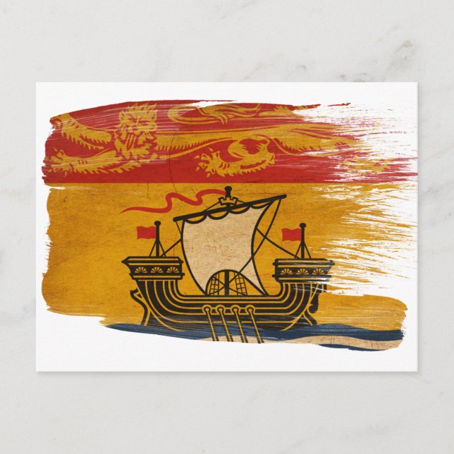 Carte postale drapeau du Nouveau-Brunswick (Devant)