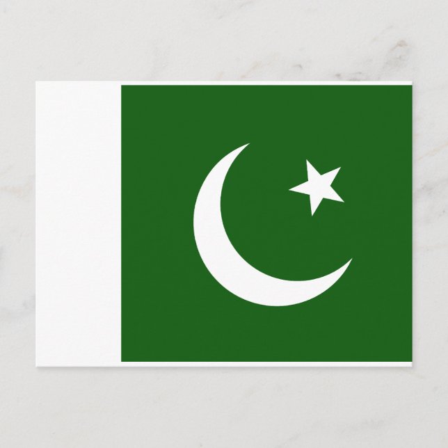 Carte Postale Drapeau du Pakistan (Devant)