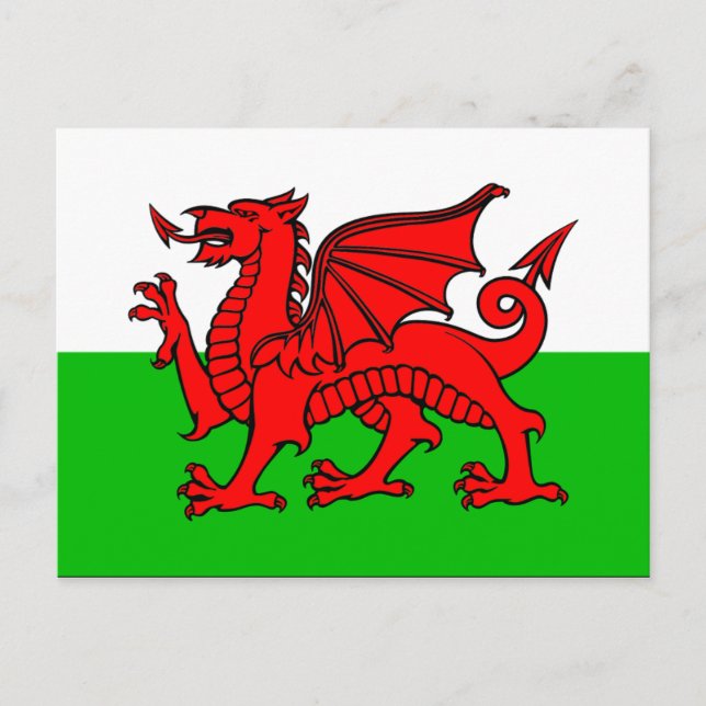Carte Postale Drapeau du Pays de Galles (Devant)