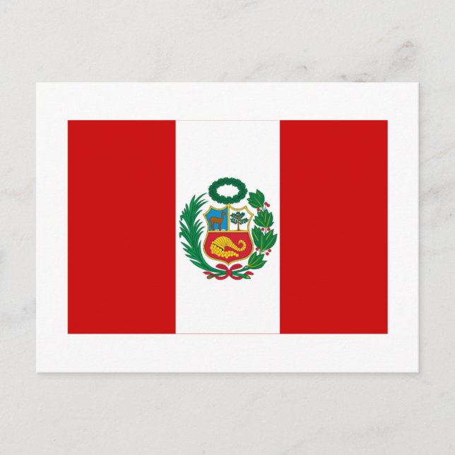 Carte Postale Drapeau du Pérou (Devant)