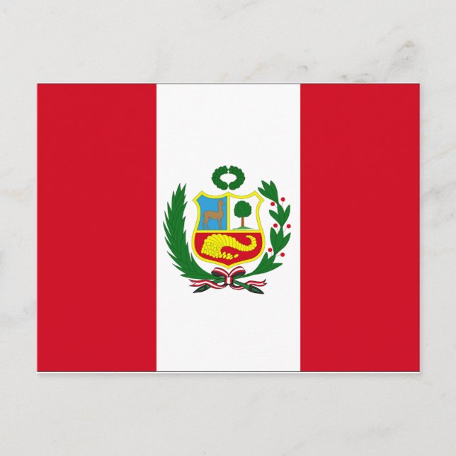 Carte Postale Drapeau du Pérou (Devant)