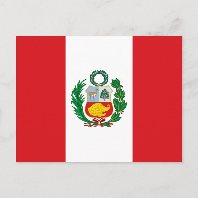 Carte Postale Drapeau du Pérou (Devant)