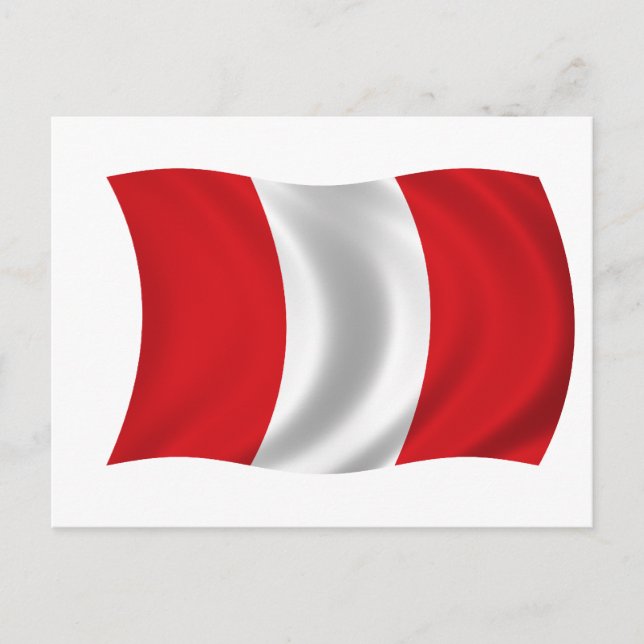 Carte Postale Drapeau du Pérou (Devant)