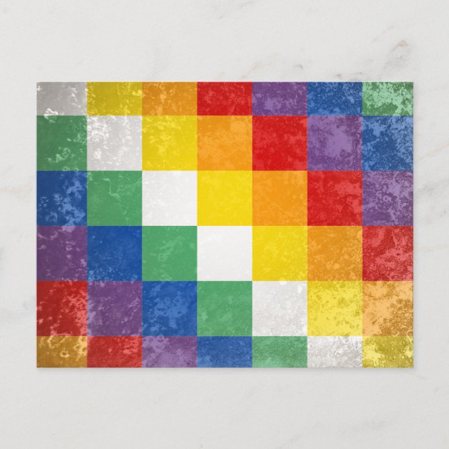 Carte Postale drapeau du peuple Aymara (Devant)