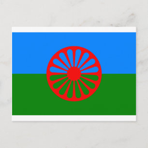 Carte Postale Drapeau du peuple rom - Drapeau rom