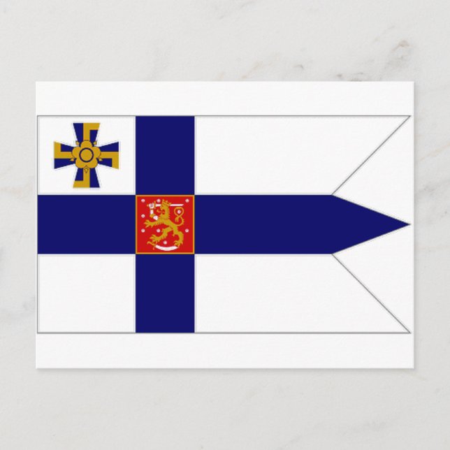 Carte Postale Drapeau du président de la Finlande (Devant)