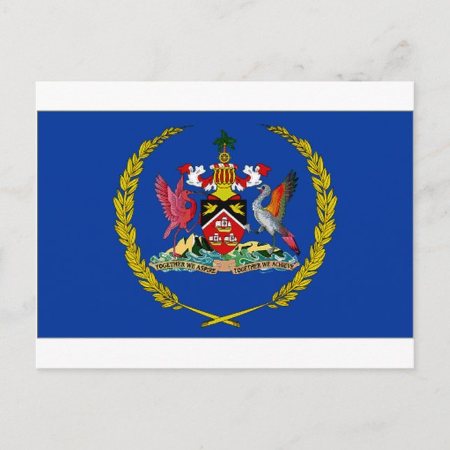 Carte Postale Drapeau du président de Trinité-et-Tobago (Devant)