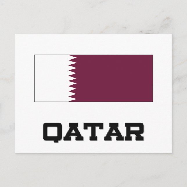Carte Postale Drapeau du Qatar (Devant)