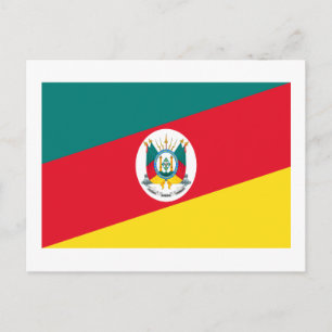 Carte Postale Drapeau du Rio Grande do Sul, Brésil