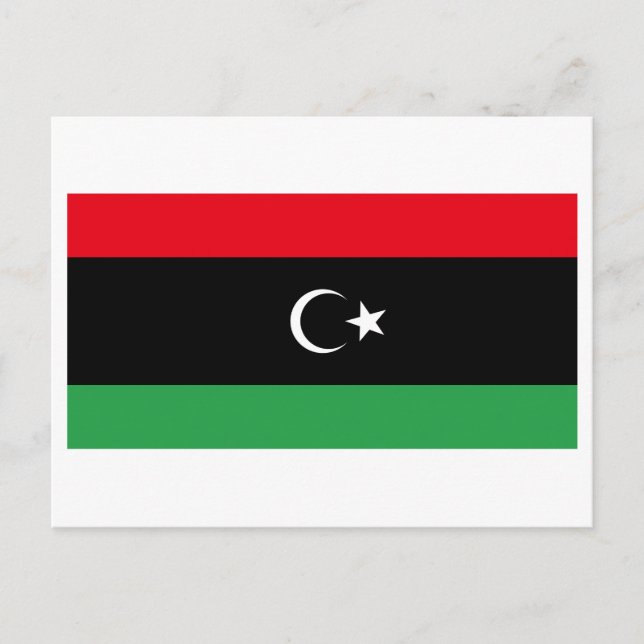 Carte Postale Drapeau du Royaume de Libye (1951-1969) (Devant)