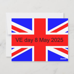 Carte Postale Drapeau du Royaume-Uni VE jour 2025 