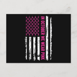 Carte Postale Drapeau Du Ruban Sensibilisation Au Cancer Du Sein