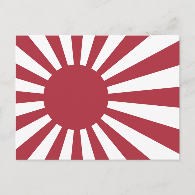 Carte Postale Drapeau du Soleil Levant impérial japonais, d'Edo  (Devant)