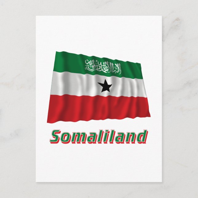 Carte Postale Drapeau du Somaliland portant le nom (Devant)
