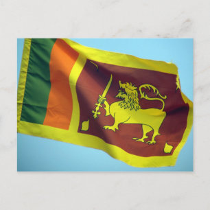 Carte Postale drapeau du Sri Lanka