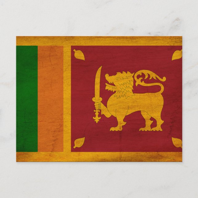 Carte Postale Drapeau du Sri Lanka (Devant)