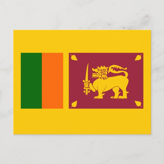 Carte Postale Drapeau du Sri Lanka (Devant)