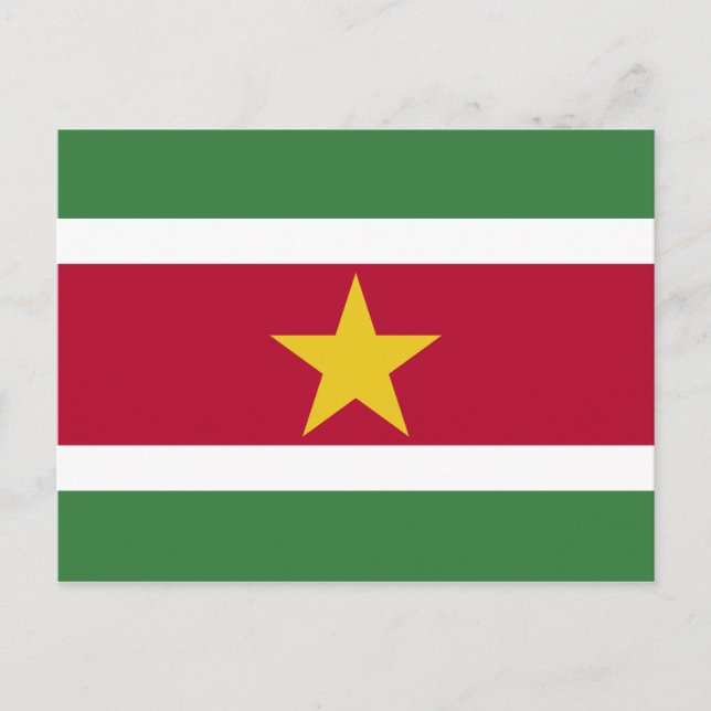 Carte postale drapeau du Suriname (Devant)