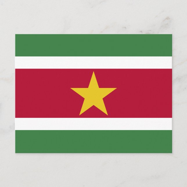 Carte Postale Drapeau du Suriname (Devant)