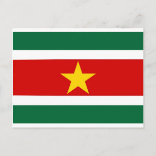 Carte Postale drapeau du Suriname