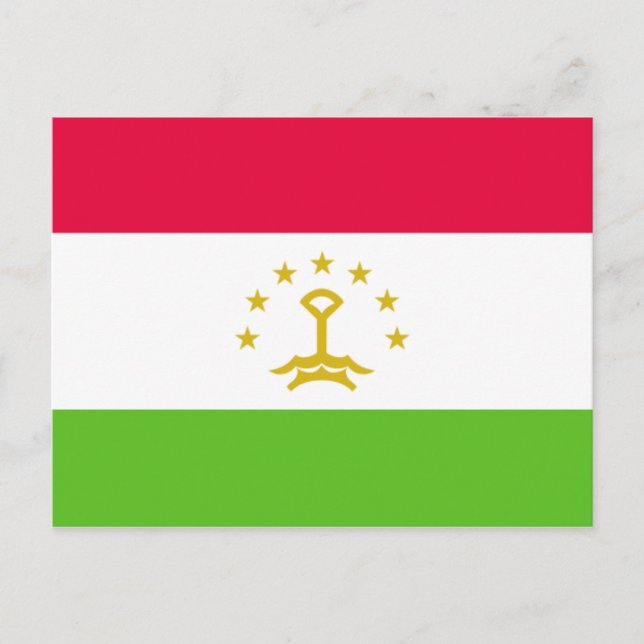 Carte Postale drapeau du tadjikistan (Devant)
