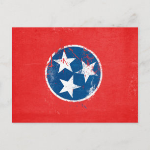 Carte Postale Drapeau du Tennessee en détresse
