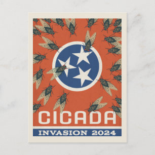 Carte Postale Drapeau du Tennessee Invasion du Canada