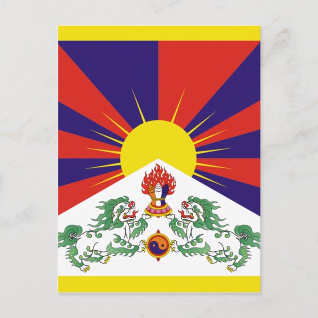 Carte Postale drapeau du tibet (Devant)