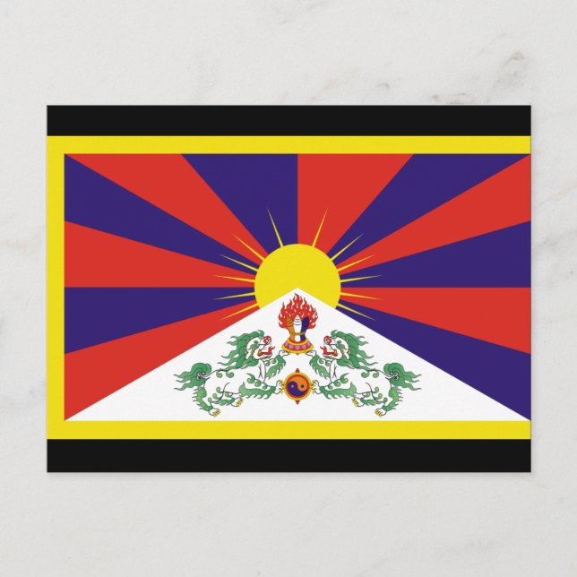 Carte Postale drapeau du tibet (Devant)