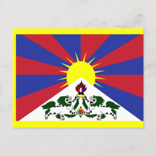 Carte Postale Drapeau du Tibet
