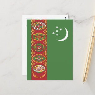 Carte Postale Drapeau du Turkménistan