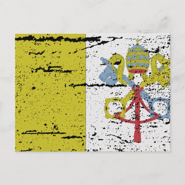 CARTE POSTALE DRAPEAU DU VATICAN (Devant)