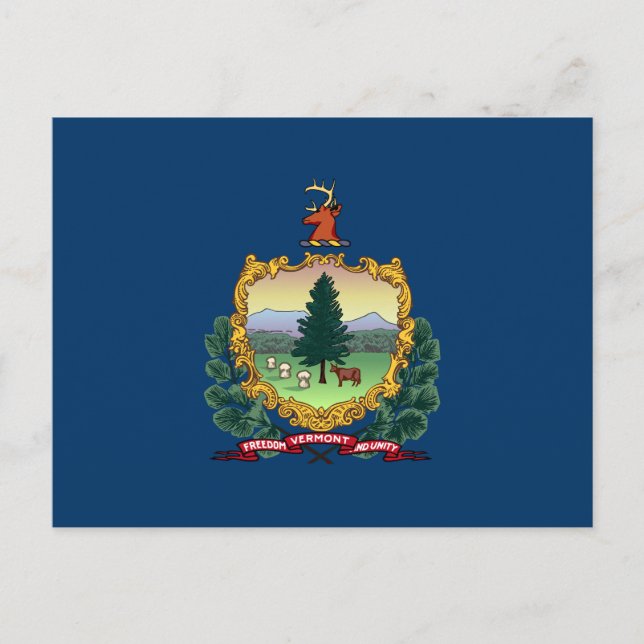 Carte Postale Drapeau du Vermont (Devant)