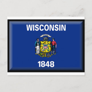 Carte Postale Drapeau du Wisconsin