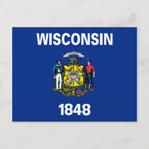 Carte Postale Drapeau du Wisconsin