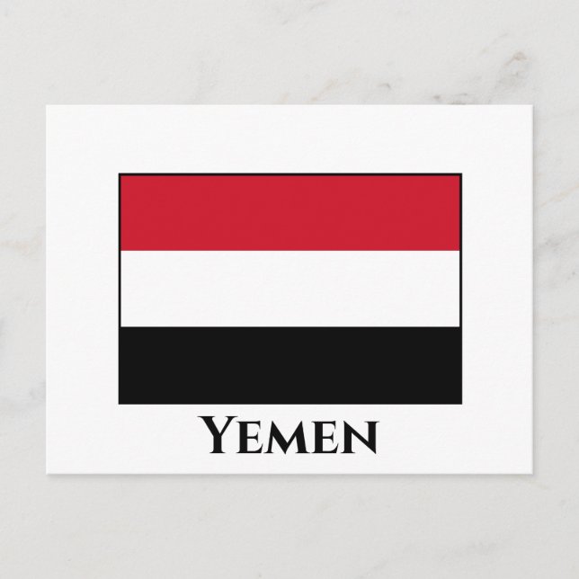 Carte Postale Drapeau du Yémen (Devant)