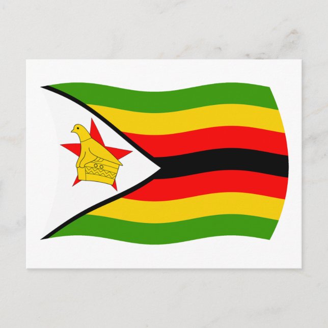Carte postale Drapeau du Zimbabwe (Devant)