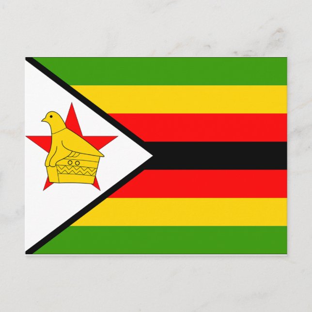 Carte Postale Drapeau du Zimbabwe (Devant)