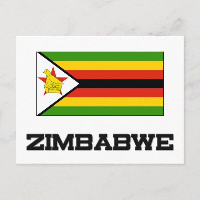 Carte Postale Drapeau du Zimbabwe (Devant)