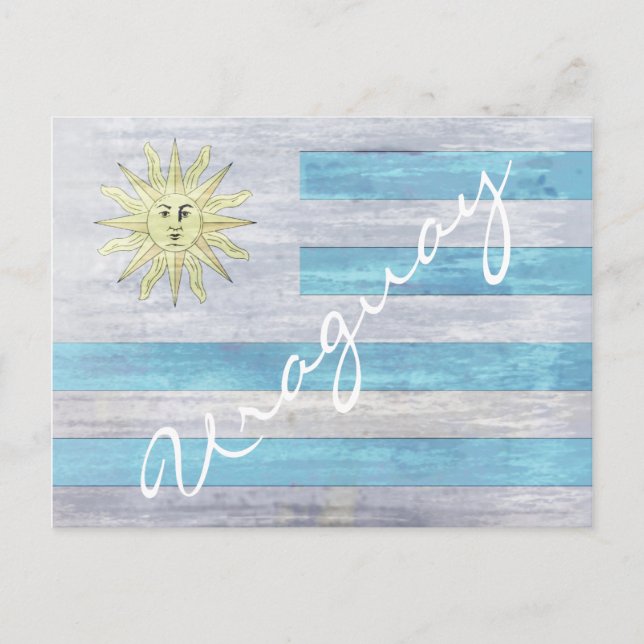 Carte Postale Drapeau d'Uraguay (Devant)