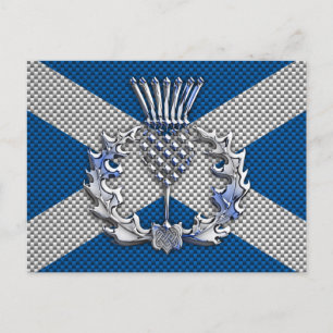 Carte Postale Drapeau écossais en fibre de carbone