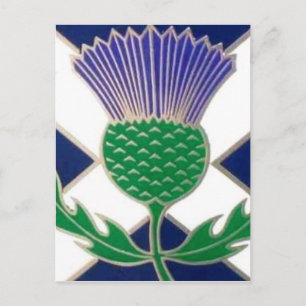 Carte Postale Drapeau écossais et chardon
